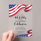 Viering van het Semiquincentennial 4 juli Acryl Uitnodigingen (Insitu (Draagbaar))