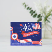 Viering van het semiquincentennial jubileum op 4 j briefkaart (Staand voorkant)