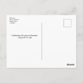 Viering van het semiquincentennial jubileum op 4 j briefkaart (Achterkant)