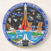 Viering van het Shuttle-programma Zandsteen Onderzetter (Voorkant)