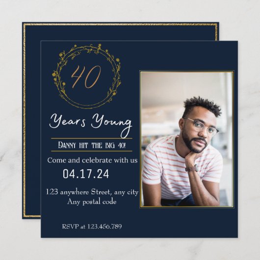 Viering van het veertigtal kaart (Voorkant / Achterkant)