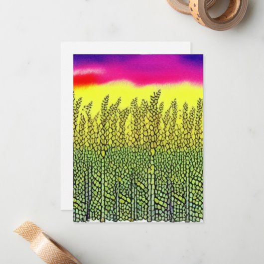 Viering van landbouwers notitiekaartje (Voorkant / Achterkant in situ)