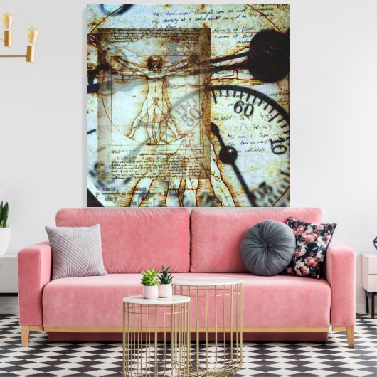 Viering van Leonardo da Vinci Canvas Afdruk (Insitu (Woonkamer))