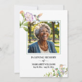 Viering Van Leven Kolibrie Bloem Foto  Kaart (Voorkant)