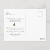 Viering van Leven & Verlies Verzameling Loof Briefkaart (Achterkant)