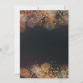 Viering Van Leven Zwart en Gouden Uitnodiging (Achterkant)