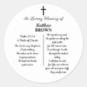 Viering Van Levens Bijbelvers Funeral Ronde Sticker (Voorkant)