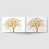 Viering van Levensboom Modern Goud Script Gastenboek (Volledig)