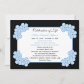 Viering van Levensuitnodiging — Vergeet me Kaart (Voorkant)