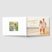 Viering van Liefde Elegant Goud Bruiloft Foto Gastenboek (Volledig)