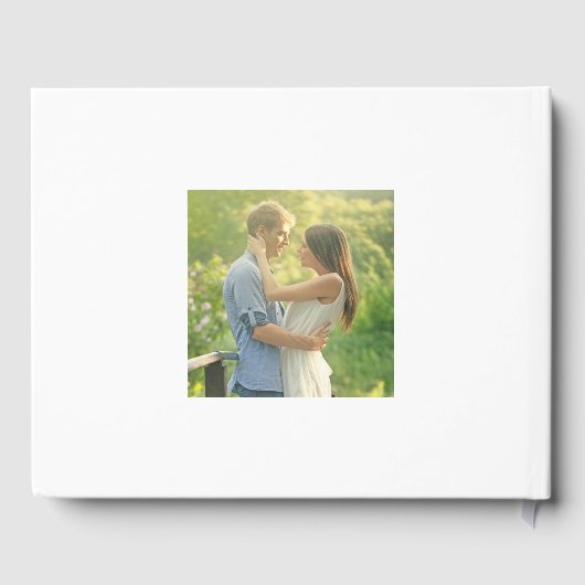 Viering van Liefde Elegant Goud Bruiloft Foto Gastenboek (Achterkant)