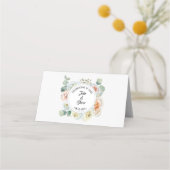 Viering van liefde Waterverf roze crème rozen Plaatskaartje (Achterkant)