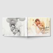 Viering van Liefde Zwart Script Trouwfoto Gastenboek (Volledig)