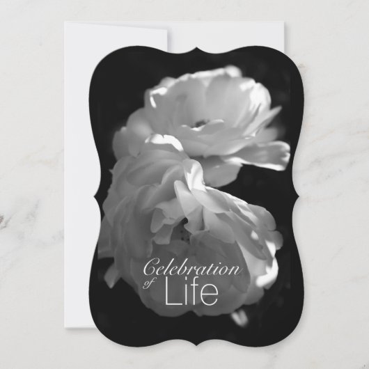 Viering van Life 3 White Rose Memorial Service Kaart (Voorkant)