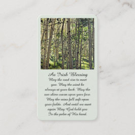 Viering van Life Afbeelding Begrafenis Kaart Visitekaartje