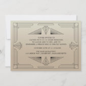 Viering van Life Art Deco Eagle Foto Masculine Kaart (Achterkant)