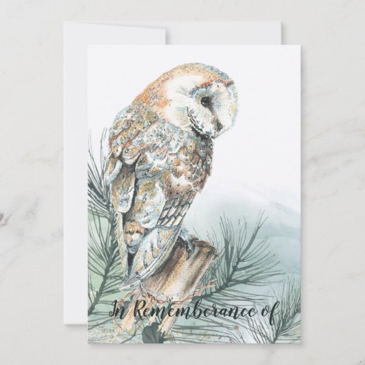 Viering van Life Barn Owl Kaart (Voorkant)