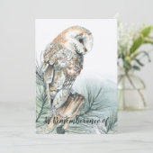 Viering van Life Barn Owl Kaart (Staand voorkant)