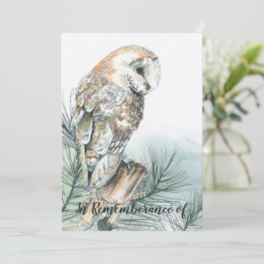 Viering van Life Barn Owl Kaart (Staand voorkant)