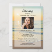 Viering van Life Beach Thema Foto Begrafenis Kaart (Voorkant)