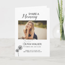 Viering van Life Begrafenisprogramma Programma