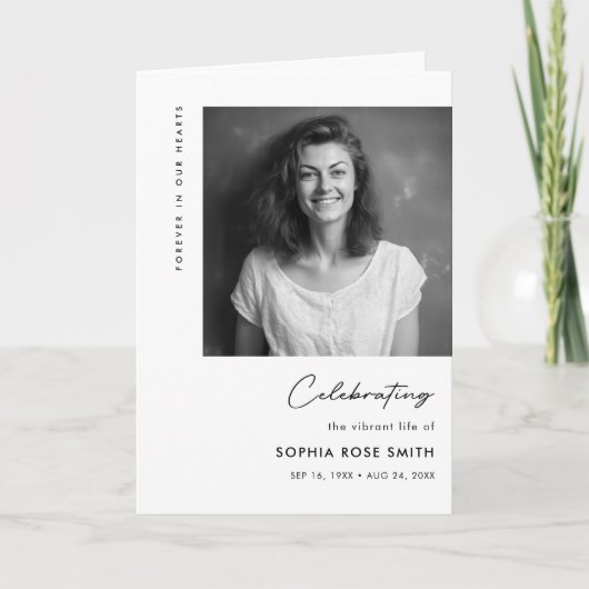 Viering van Life Begrafenisprogramma Sjabloon (Voorkant)