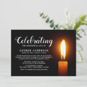 Viering van Life Candle Light Memorial Foto Kaart (Staand voorkant)