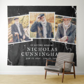 Viering van Life Dark Marble Stone Three Photo Wandkleed (In Situ (horizontaal))