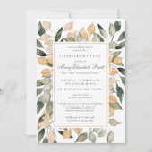 Viering van Life Dusty Terracotta Botanisch Kaart (Voorkant)