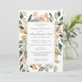 Viering van Life Dusty Terracotta Botanisch Kaart (Staand voorkant)