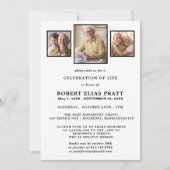 Viering van Life Elegant White 3 Foto Kaart (Voorkant)