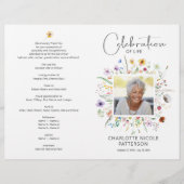 Viering van Life Foto Begrafenisprogramma Flyer (Voorkant)