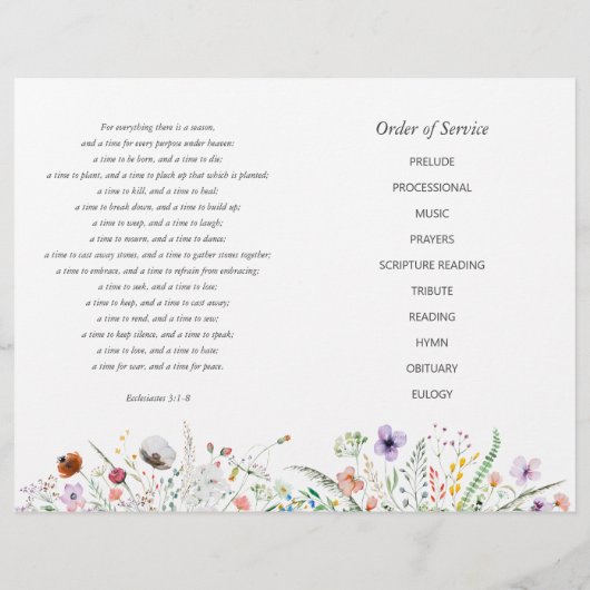 Viering van Life Foto Begrafenisprogramma Flyer (Achterkant)