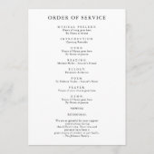 Viering van Life Foto Begrafenisprogramma Programmakaart (Achterkant)