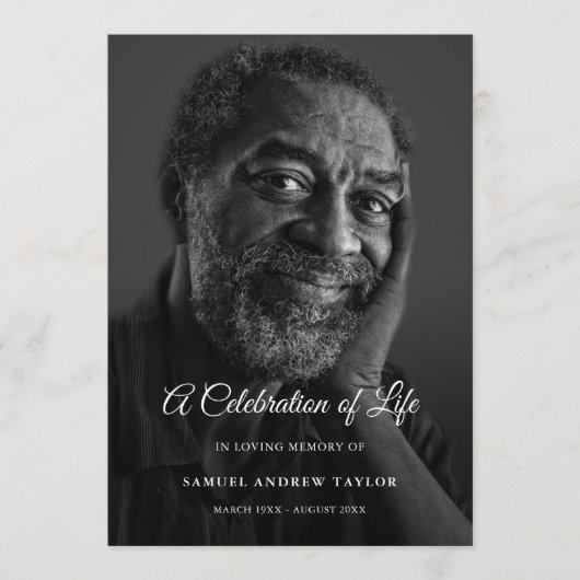 Viering van Life Foto Begrafenisprogramma Programmakaart (Voorkant)