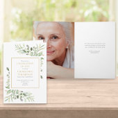 Viering van Life Greenery Floral Funeral Folded