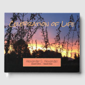 Viering van Life Horizon Photo Memorial Custom Gastenboek (Voorkant)