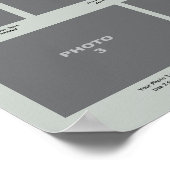 Viering van Life Memorial 4 Fotopagina Green Poster (Hoek)