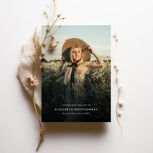 Viering van Life Memorial Fotoprogramma Kaart