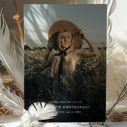 Viering van Life Memorial Fotoprogramma Kaart