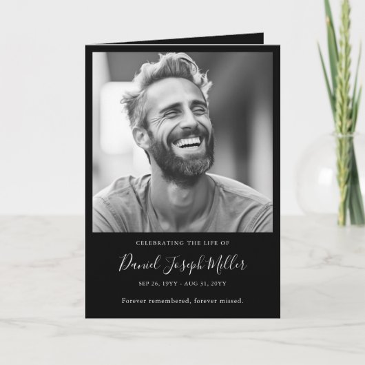 Viering van Life Memorial Funeral Program Kaart (Voorkant)