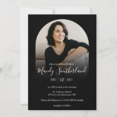 Viering van Life Modern Black Arch Photo Lijst Kaart (Voorkant)