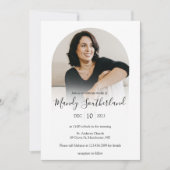 Viering van Life Modern White Arch Photo Lijst Kaart (Voorkant)