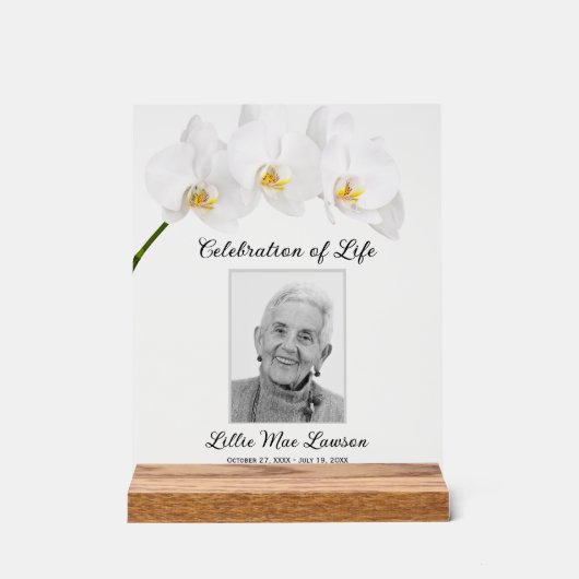 Viering van Life Orchids Acryl Bord (Voorkant)