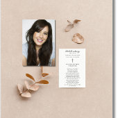 Viering van Life Photo Funeral Prayer Card Kaart