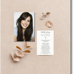 Viering van Life Photo Funeral Prayer Card Kaart