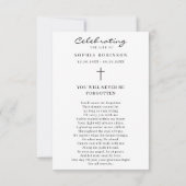 Viering van Life Photo Funeral Prayer Card Kaart (Achterkant)