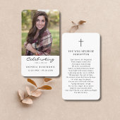 Viering van Life Photo Funeral Prayer Card Visitekaartje