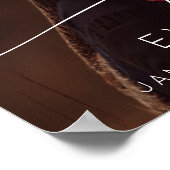 Viering van Life Script begrafenisfoto | Zwart Poster (Hoek)