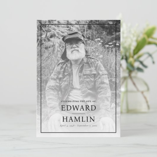 Viering van Life Service Memorial Program Kaart (Staand voorkant)